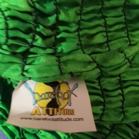 Barefoot Attitude Green Bandeau Top New Without Tags - Picture 4 of 7